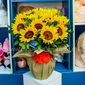 Jarrón 10 Girasoles Premium