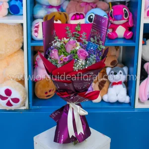 3 Rosas Moradas Deluxe