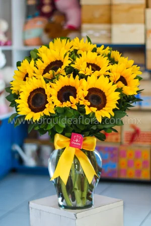 Jarrón 10 Girasoles