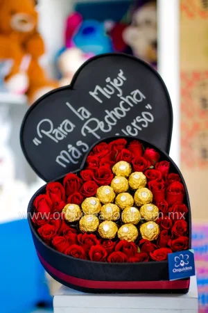 Sweed Heart Wood Box 50 Pzs (Rosas & Ferreros)