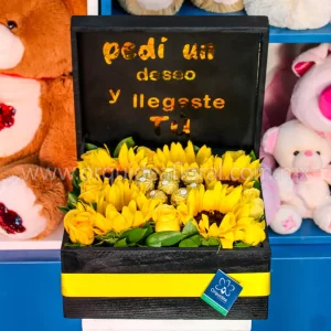 Sweet Box Rosas & Girasoles